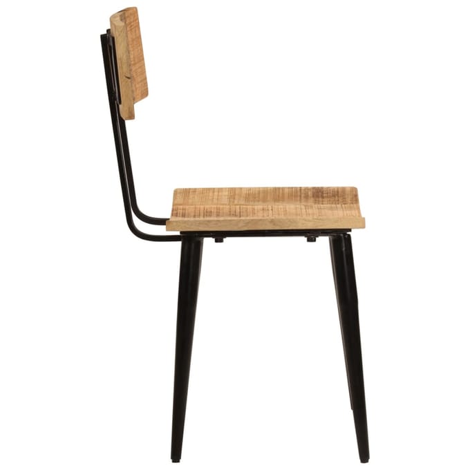 vidaXL - Eetkamerstoelen - 2 - st - 44x40x80 - cm - massief - mangohout