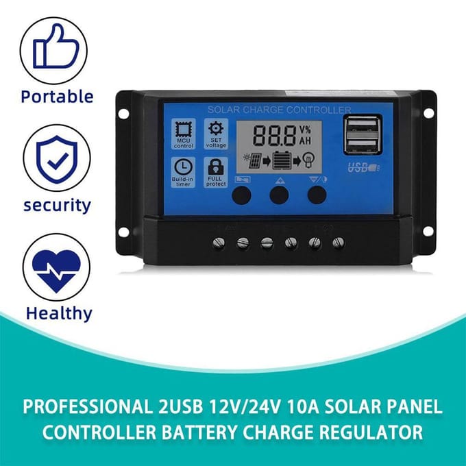 100A Zonnepaneelcontroller Zonne-opladercontroller LCD-scherm Straatlantaarnsysteem veelkleurig