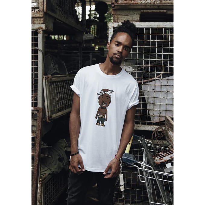 Mister Tee - LA Sketch Heren Tshirt - 3XL - Wit