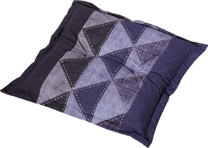 Madison hocker tuinkussen Triangle 50x50 cm - blauw
