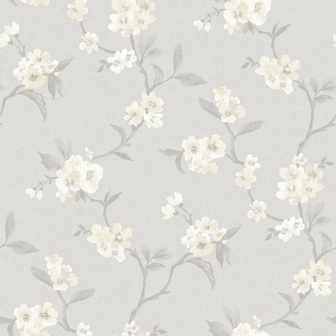 Boråstapeter Vliesbehang 38751 - Borosan Hem - Botanisch Zilver - 53cm x 11.20m