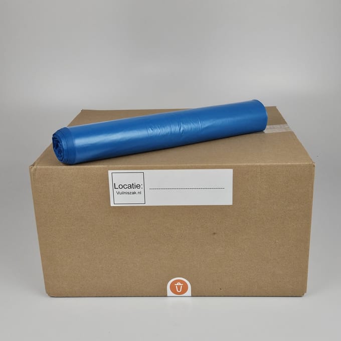 Afvalzak blauw – 82liter – 1rol – 70x90cm