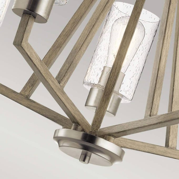 Kichler LED Kroonluchter | 5X E27 Max 60W | Dimbaar | Distressed Antique Grey