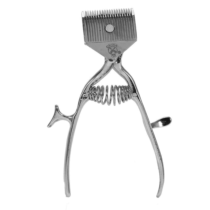 Ontharingstrimmer, snijder, handtrimmer, klassieke tondeuse, kappersmes, roestvrij staal, handmatige haarsnijtool gray