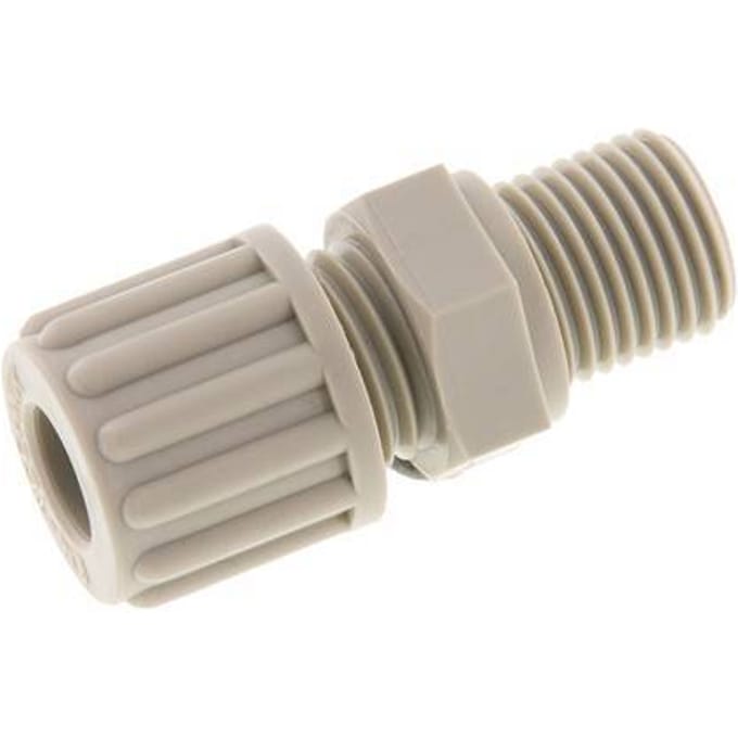 8x6mm & G1/4'' PP Rechte Knelfitting Buitendraad 10bar