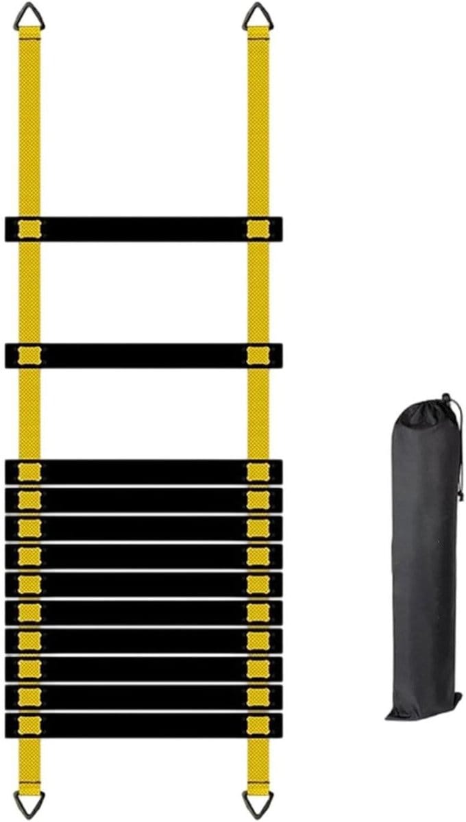 Trainingsladder Voetenwerk - Coördinatie Ladder - Atletische Training - Duurzame PP Constructie - 6 Meter - Geel
