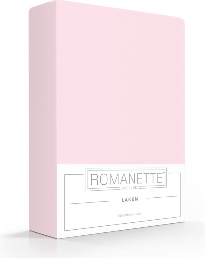 Katoenen Lakens Romanette Roze-150 x 250 cm