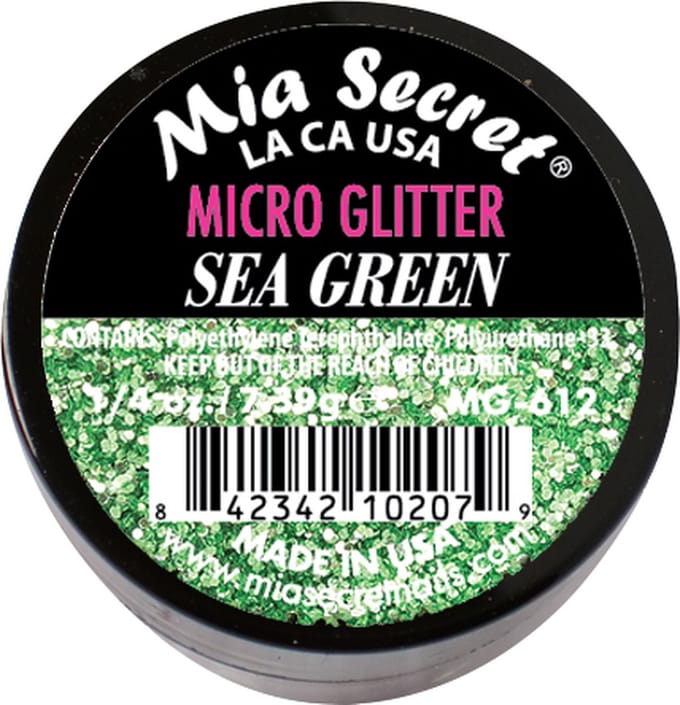 Micro Glitter Acrylpoeder Sea Green