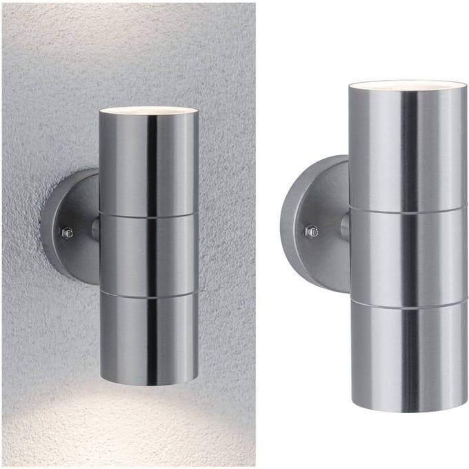 Wandlamp Flame IP44 60 mm max. 2x10W 230V Edelstaal geborsteld edelstaal