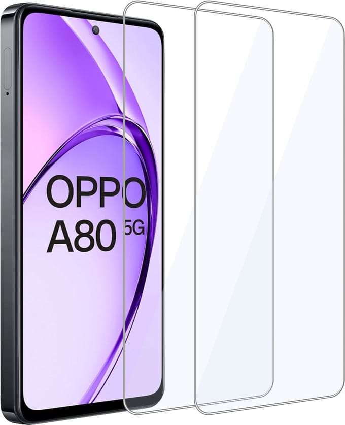 2x Geschikt voor OPPO A80 - Screenprotector - Beschermglas - GuardCover