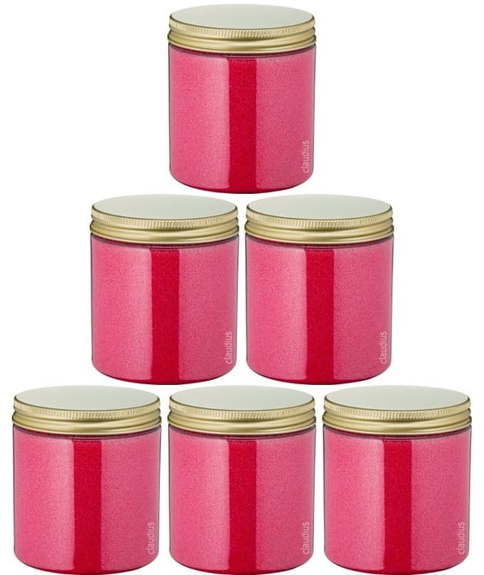 Scrubzout Fruity Melon 300 gram - Pot met gouden deksel - set van 6 stuks - Hydraterende Lichaamsscrub