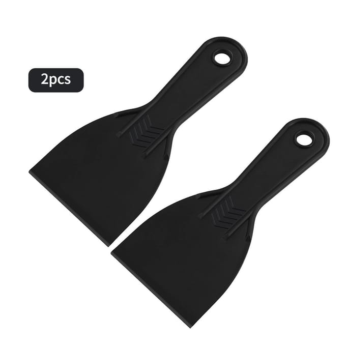 Aibecy 2 stks SLA DLP UV Hars 3D Afdrukken Model Schop Plastic Removal Tool Zwarte Spade Spatel 3 Inch black