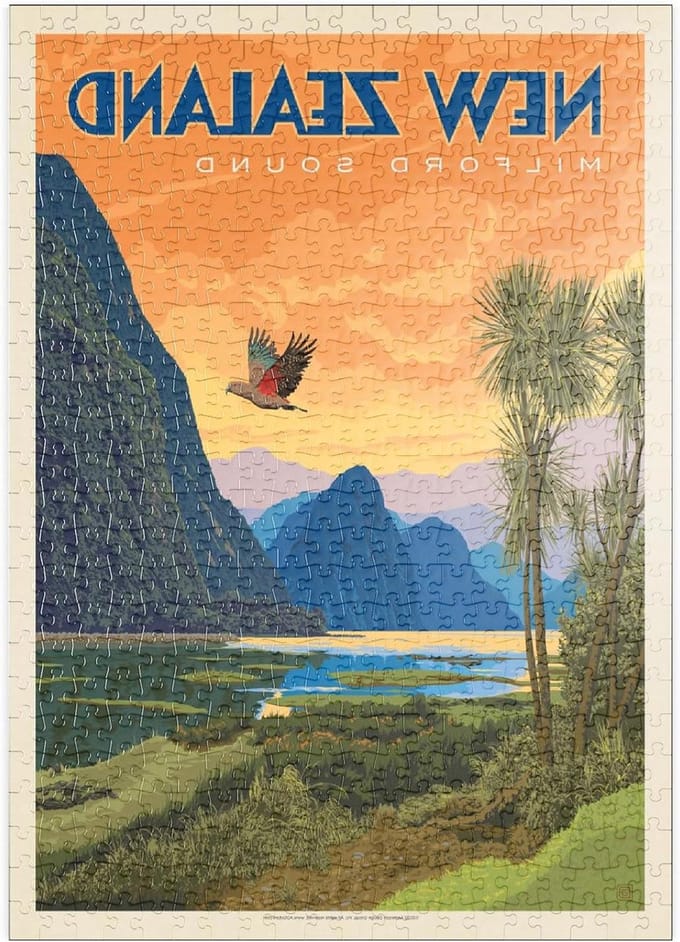 Legpuzzel - Puzzelstukjes - Ontspanning thuis - Vintage poster design - 500 stukjes - Meerdere kleuren