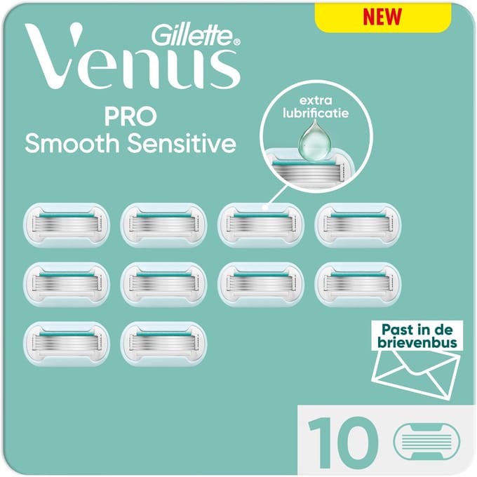 Gillette Venus Scheermesjes Pro Smooth Sensitive - 10 stuks - Brievenbusverpakking