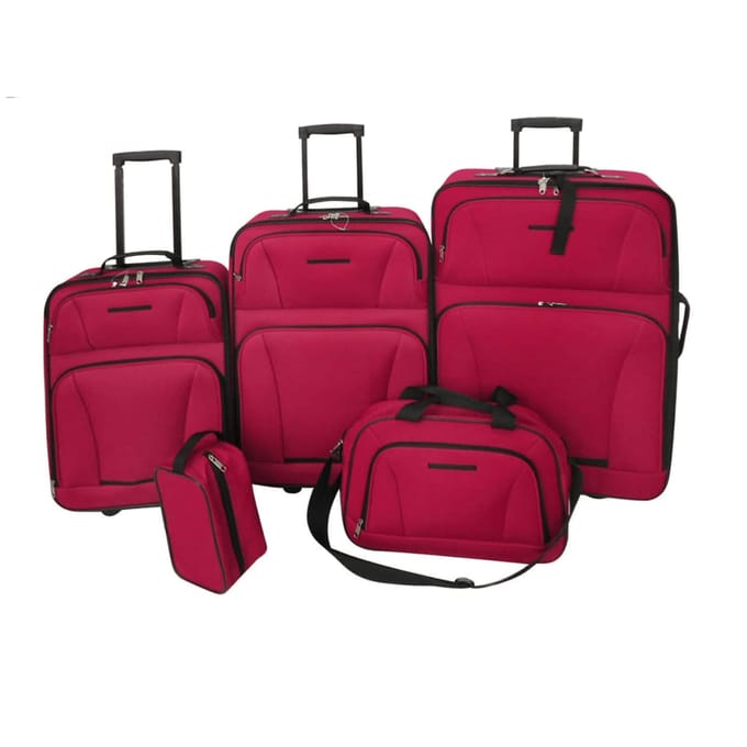 vidaXL - Reisbagage - set - rood - 5-delig