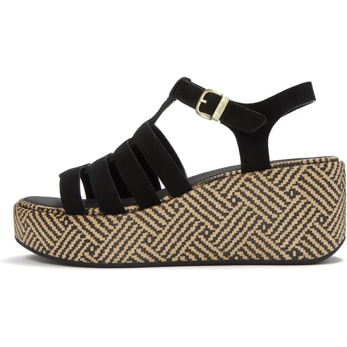 FitFlop Platforms graphic-weave suede fisherman sandals