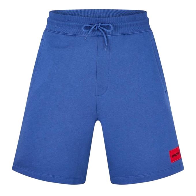 Hugo Heren Fleece Sweat Shorts (Blauw)