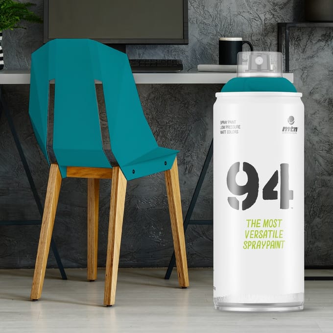 MTN94 Turquoise spuitverf - 400ml lage druk en matte afwerking