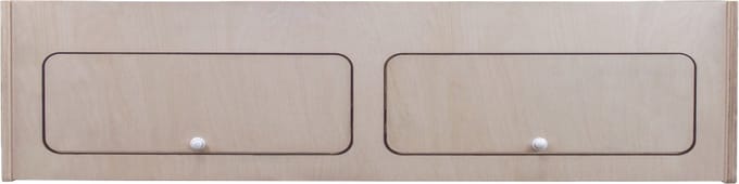 Bovenkast camperbusje - natuurlijk - 120x30x30cm - 2-deurs soft-close