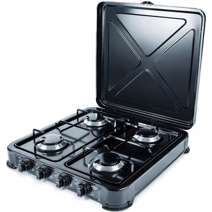 Promis KG400C camping kookplaat 4 zones - kleur zwart