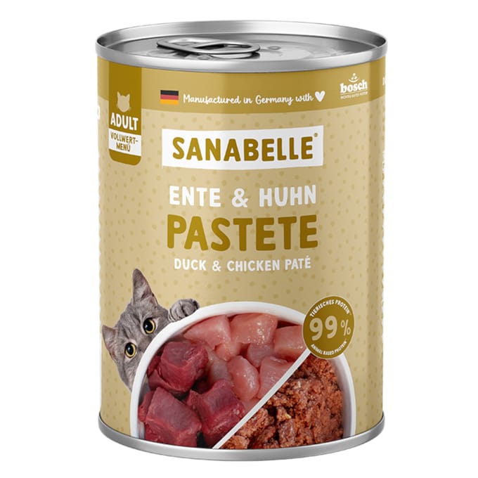 Sanabelle All Meat Kattenvoer 6 x 400 g - Eend & Kip
