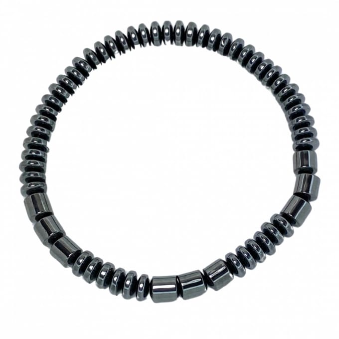 Armband -obsidiaan -zwart -stretch - Charme Bijoux