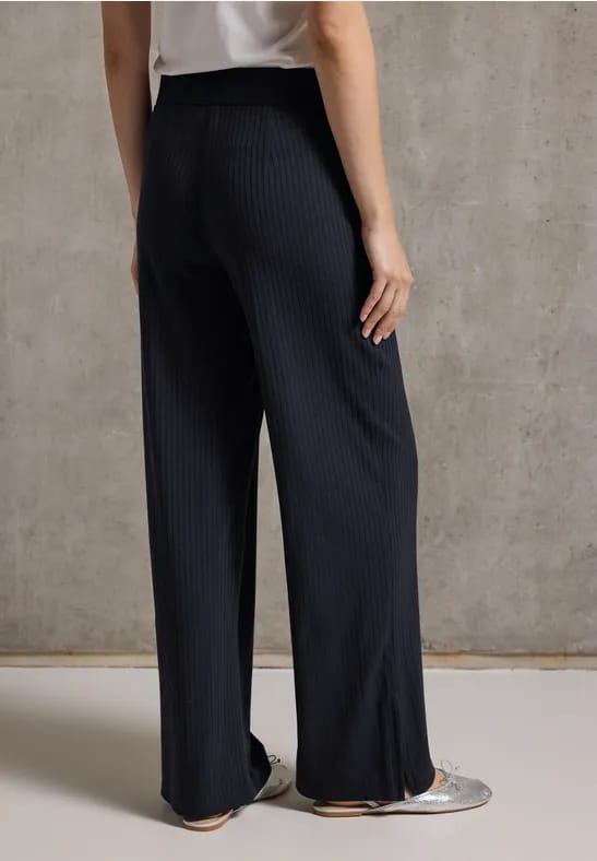 Jersey broek met split