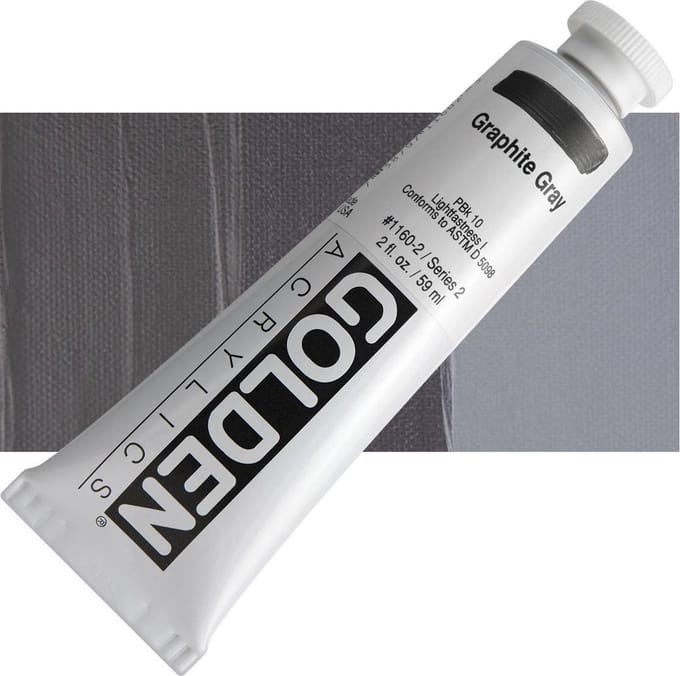 Golden Heavy Body Acrylverf Serie 2 | Graphite Gray (1160-2) 59 ml