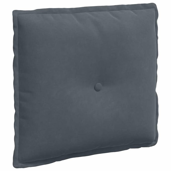 vidaXL - Rugkussen - Donkergrijs - 50 - x - 45 - x - 19 - cm - Corduroy - stof