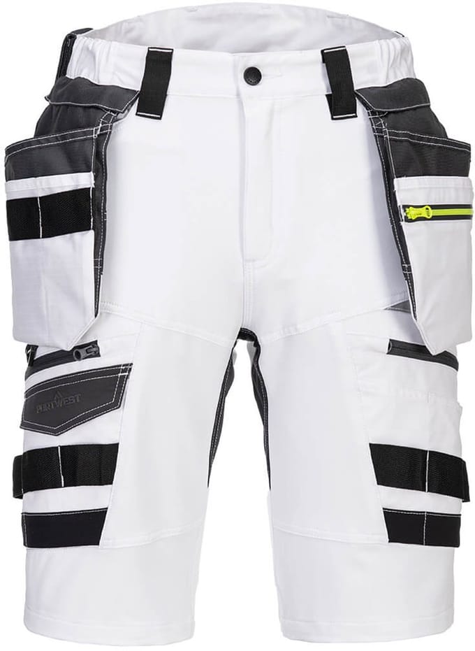 Portwest DX4 afneembare korte broek met holsterzakken DX444 - Wit - 41