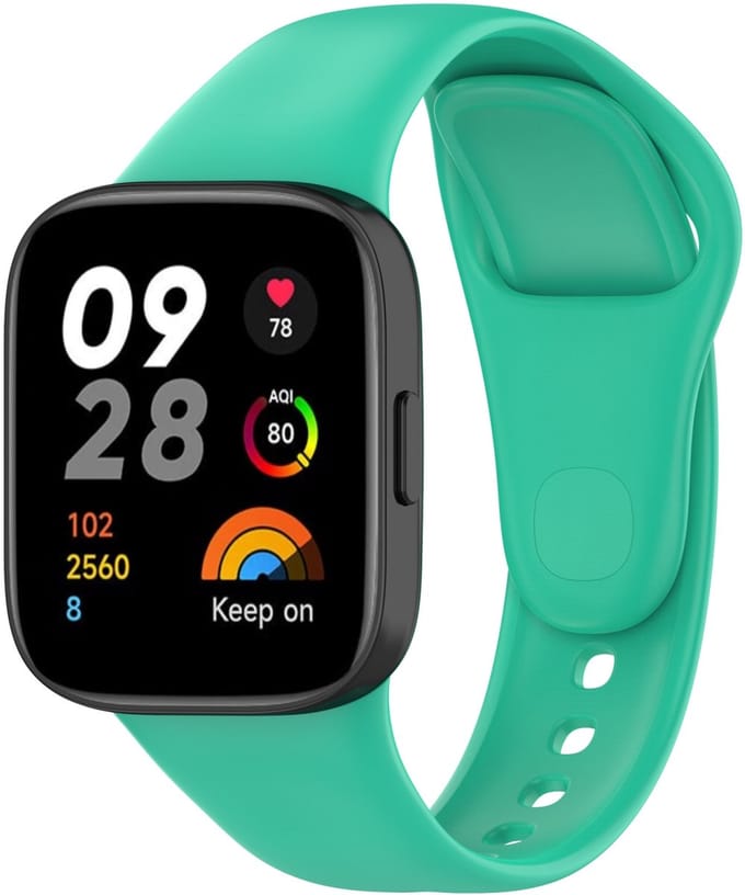 By Qubix - Siliconen bandje - Mint groen - Geschikt voor Xiaomi Redmi Watch 3