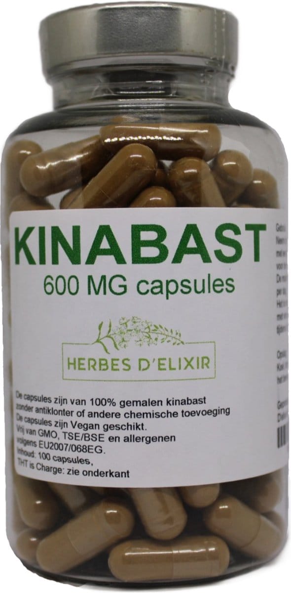 Herbes D'elixir Kinabast capsules - 600 mg - Vegan - Voedingssupplement - 100 capsules