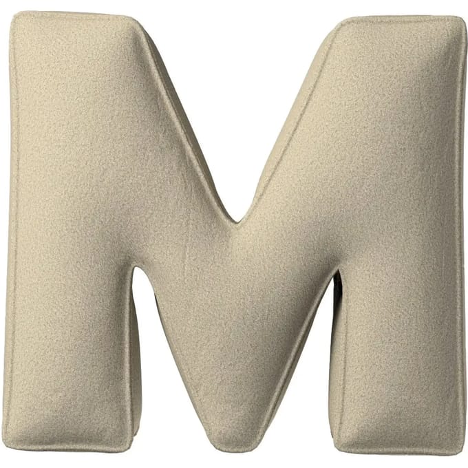 Kussen letter m Yellow Tipi Boucle