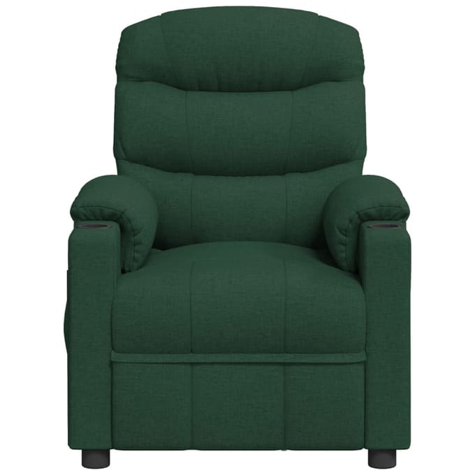 vidaXL - Massagestoel - stof - donkergroen