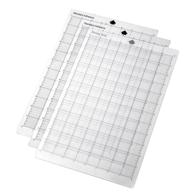 Tapis de coupe de remplacement Tapis adhésif transparent avec grille de mesure 8 par 12 pouces pour Silhouette Cameo Explore Plotter 3PCS