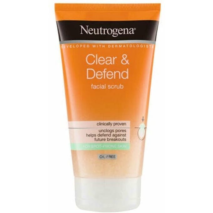 Neutrogena Clear &amp; Defend Facial Scrub 150 ml
