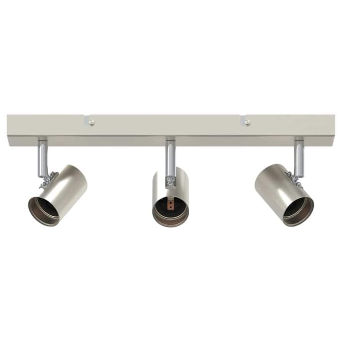 vidaXL Plafondspot met schijnwerpers Nikkel 38 x 6,5 x 11,5 cm Metaal