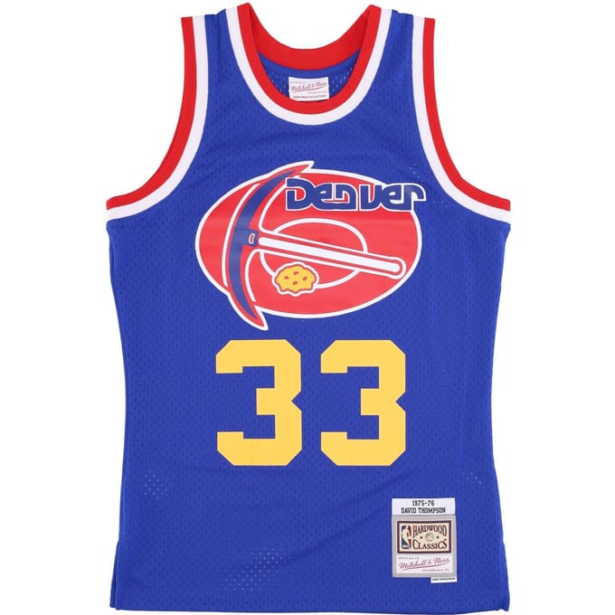 Basketbaltanktop heren Nba Dark Jersey Hardwood Classics No 33 Thompson 1975-76 Dennug