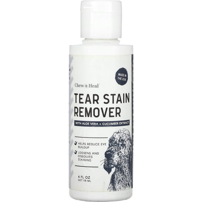 Mâcher + Guérir, Dissolvant de taches de larmes, 4 fl oz (118ml) white