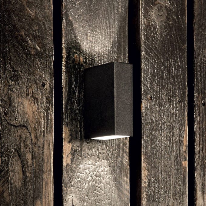 Ideal Lux buitenwandlamp Tetris-2, antraciet, aluminium