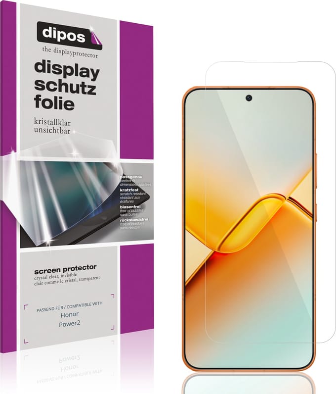 dipos – 4x Beschermfolie geschikt voor Honor Power2 | Krasbestendige & heldere Screenprotector Ultra-Thin