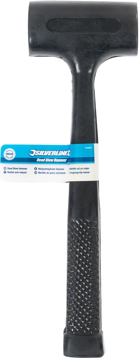 Silverline Terugslagvrije hamer - rubber overtrokken - 454 gram - stalen kop - polyurethaancoating