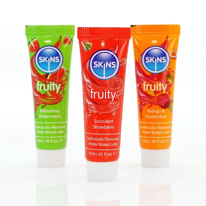 Skins - Sampler Pack - Glijmiddel met Smaakje - Fruity - 3 x 12 ml