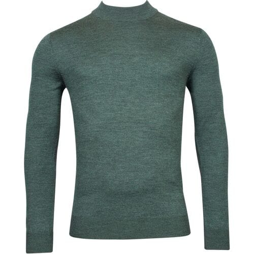Thomas Maine Trui Turtleneck Single Knit Pine Green / male