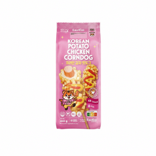 Rengi Diepvries Koreaanse Kip-Corn Dog met Aardappel | 8 stuks | 100 g per stuk | Diepvries Partijhapjes