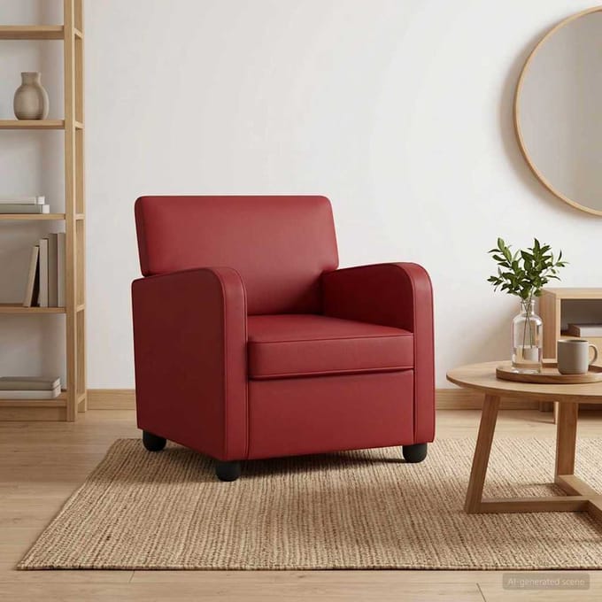 vidaXL - Fauteuil - Wijnrood - Kunstleer