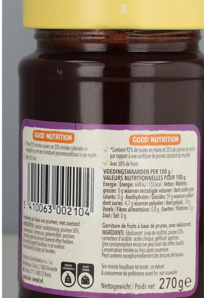 Céréal Fruitbeleg Pruimen - 270 gr