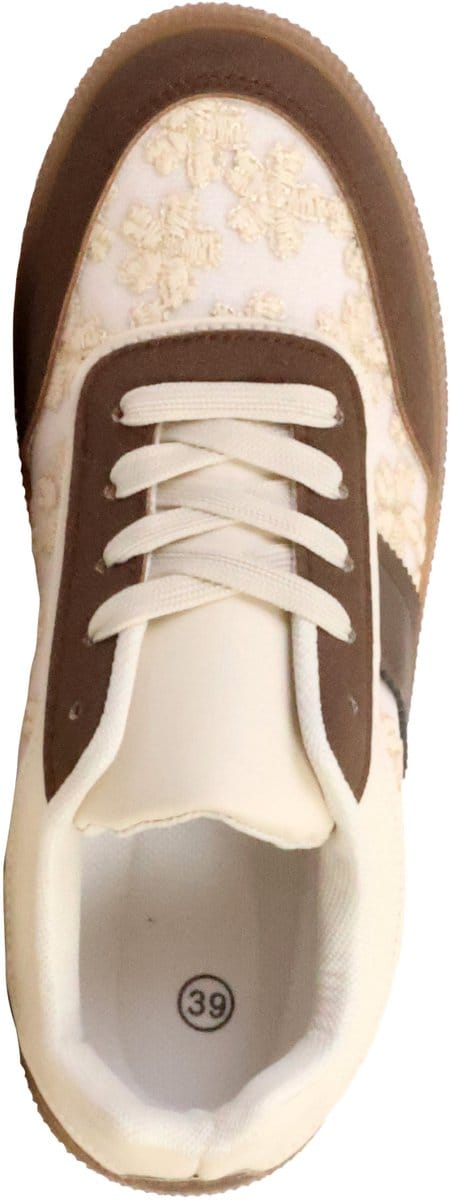 Supermodieuze lage sneakers met veters