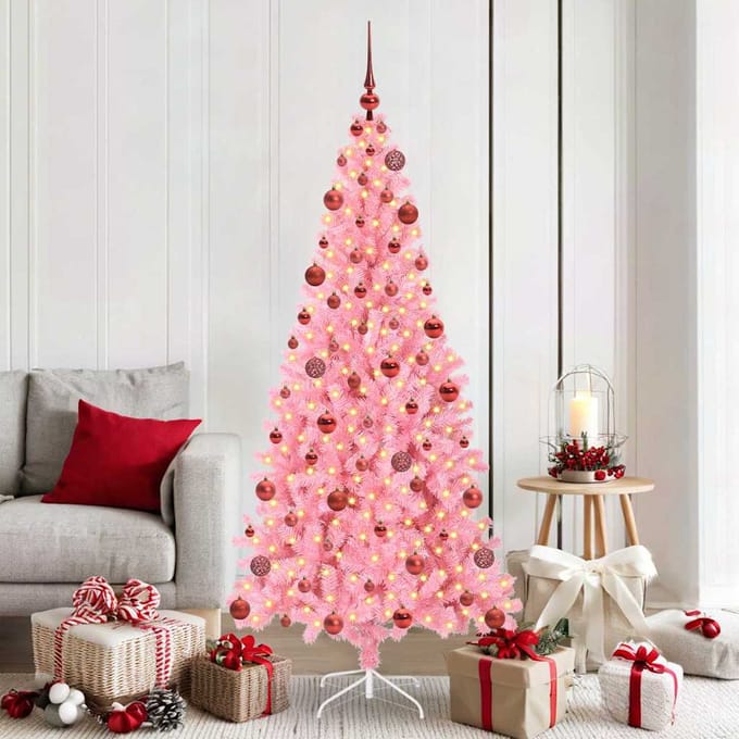 vidaXL - Kerstboom - Roze - 180 - cm - PVC