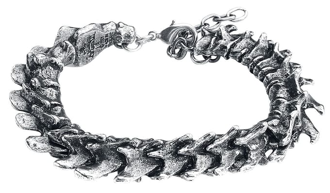 Alchemy Gothic - Gothic Armband - Vertebrae - voor Mannen - zilverkleurig